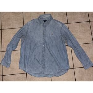 Polo Ralph Lauren button down denim shirt XXL men’s blue